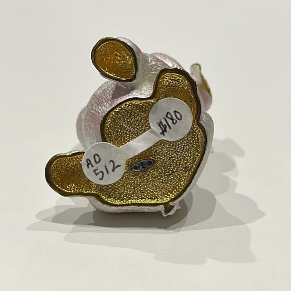 Vintage Jeweled Pig Trinket Box DZ Collectable Beautiful Dazzler Collection - Picture 7 of 12